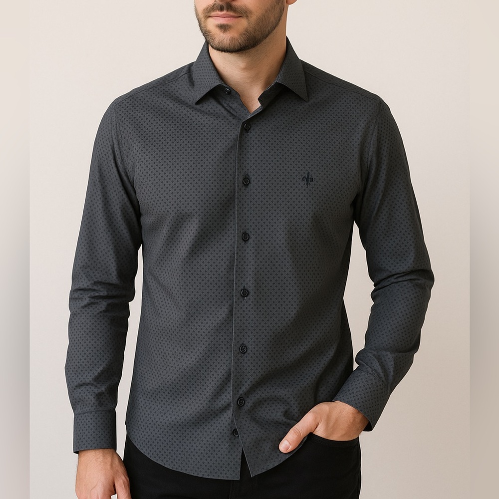 Dudalina Milano Fit Dress Shirt – Egyptian Cotton – Size 3 (Medium Slim Fit)
